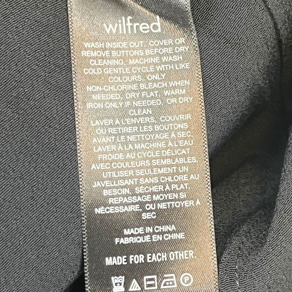 Wilfred Women Maxi Skirt Black Button Front High Waist Minimalist 78059 Size 2 - Picture 4 of 5